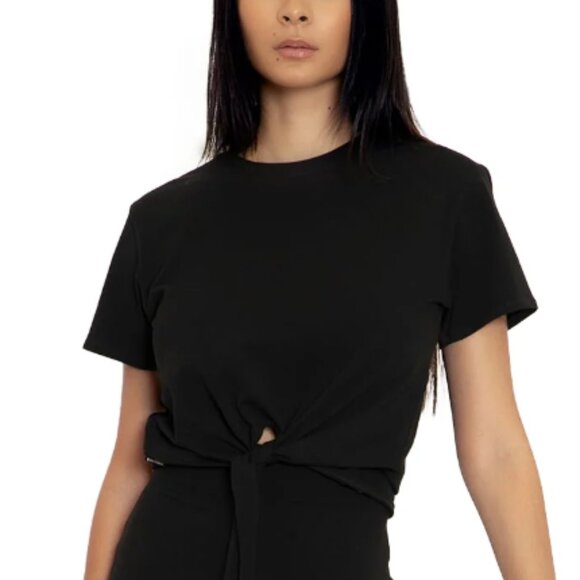 Blackmilk - Black Tie Front Tee - Picture 3 of 13